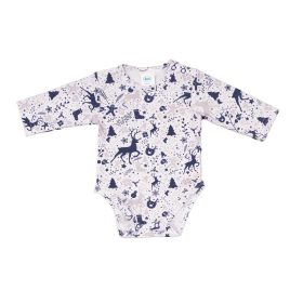Hosszú ujjú baba body karácsonyi mintával