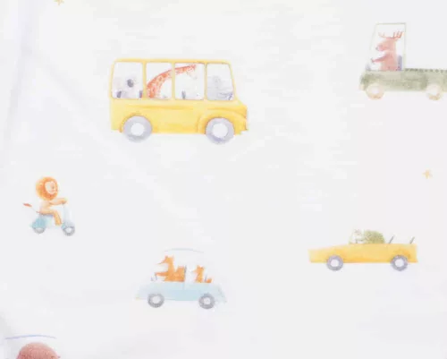 Baba kocsikabát Autós mintával, pamut