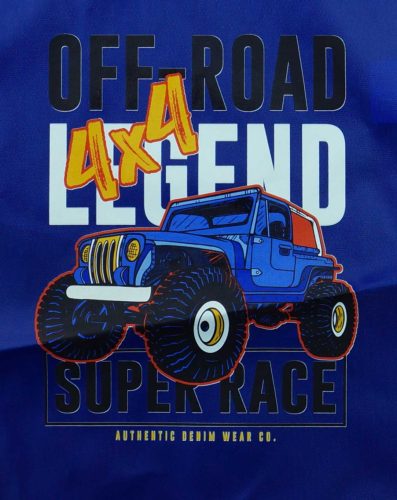 Zsinóros tornazsák Kisfiú Off Road mintával