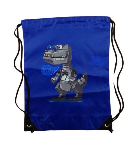 Zsinóros tornazsák Kisfiú robot kutya mintával