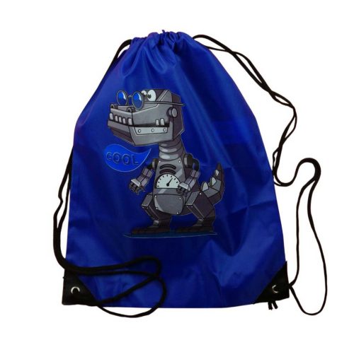 Zsinóros tornazsák Kisfiú robot kutya mintával