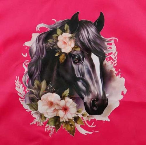 Zsinóros tornazsák Kislány lovas mintával