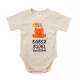 Feliratos rövid ujjú baba body