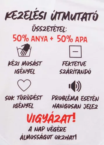 Feliratos rövid ujjú baba body