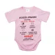 Feliratos rövid ujjú baba body