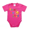 Feliratos rövid ujjú baba body