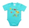 Feliratos rövid ujjú baba body