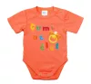 Feliratos rövid ujjú baba body
