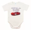 Feliratos rövid ujjú baba body