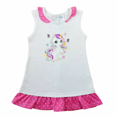 Ujjatlan vékony pamut kislány ruha