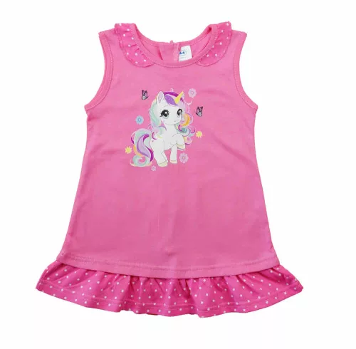 Ujjatlan vékony pamut kislány ruha