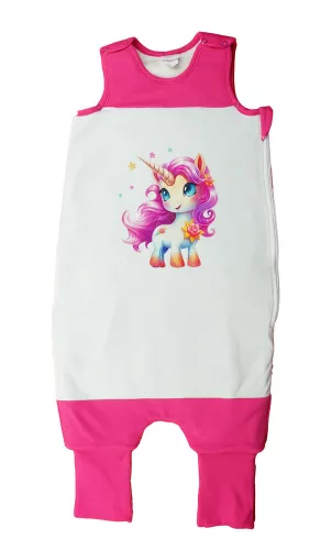 Ujjatlan tipegő hálózsák, Unikornis mintával – 3 TOG