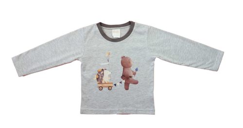 Hosszú ujjú fiú póló – Mackós mintával