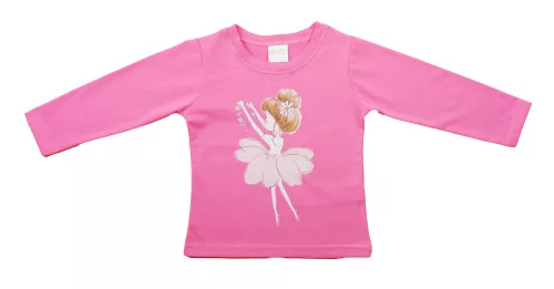 Hosszú ujjú lány póló – Balerina mintával