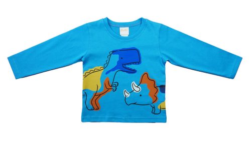 Hosszú ujjú fiú póló - dinós mintával