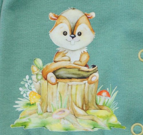 Belül bolyhos baba kocsikabát Állatos mintával