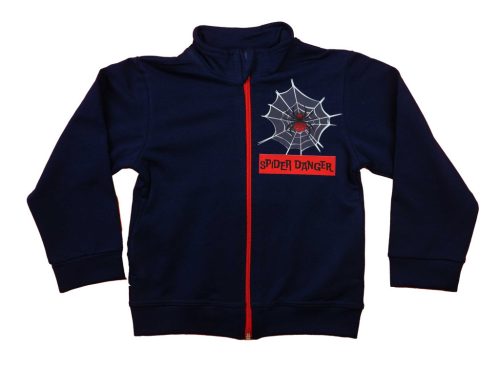 Belül bolyhos fiú szabadidő szett pókos mintával