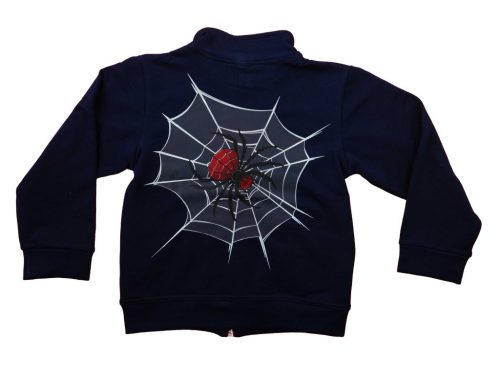 Belül bolyhos fiú szabadidő szett pókos mintával