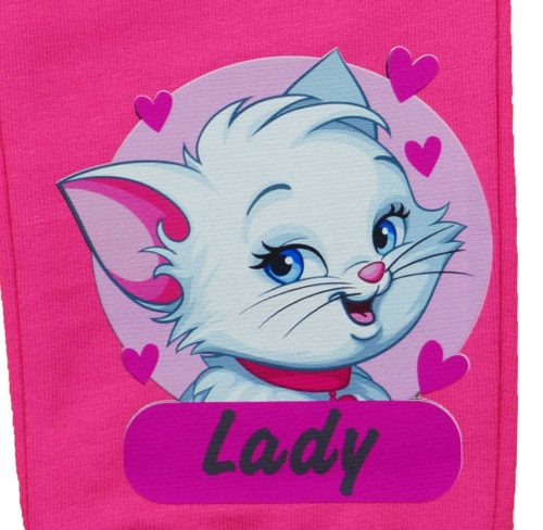 2 részes pamut kislány szabadidő szett cica mintával