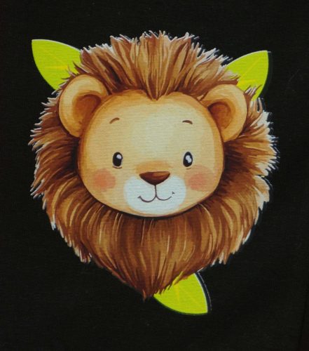 2 részes kisfiú szabadidő szett oroszlános mintával