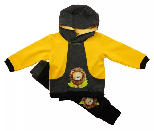 2 részes kisfiú szabadidő szett oroszlános mintával