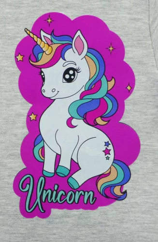 2 részes bolyhos  kislány szabadidő szett Unikornis mintával