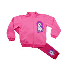   2 részes bolyhos  kislány szabadidő szett Unikornis mintával