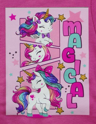 2 részes pamut kislány szabadidő szett Unikornis mintával