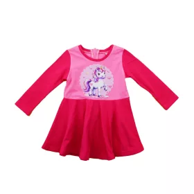 Hosszú ujjú kislány ruha – Unikornis mintával