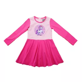 Hosszú ujjú kislány ruha – Unikornis mintával