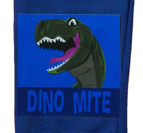 Belül bolyhos fiú szabadidő szett dínos mintával