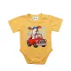 Rövid ujjú baba body Kutyás mintával