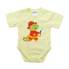 Rövid ujjú baba body Dínós mintával