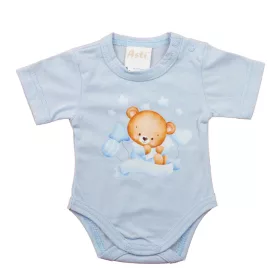 Rövid ujjú baba body Macis mintával