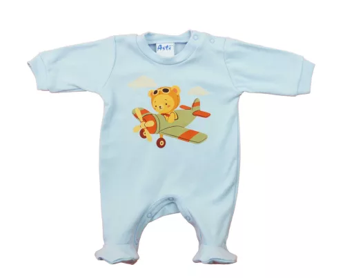 Vékony pamut rugdalózó – Maci mintával