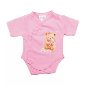 Rövid ujjú elöl patentos baba body Macis mintával