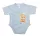 Rövid ujjú elöl patentos baba body Macis mintával