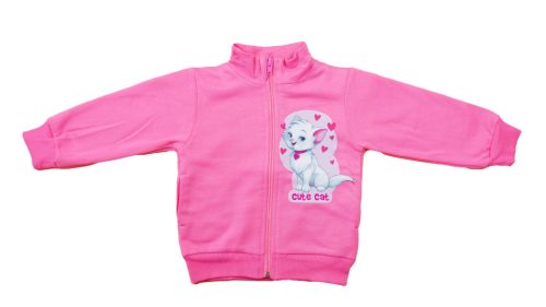 Belül bolyhos Lányka szabadidő szett Cica mintával