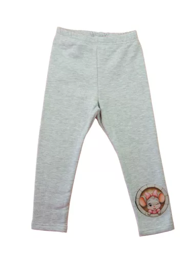 Kislány bolyhos leggings Egérke mintával