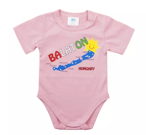 Rövid ujjú baba body Balaton felirattal