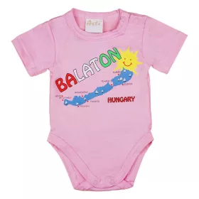 Rövid ujjú baba body Balaton felirattal