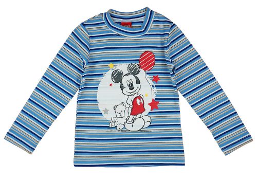 Disney Mickey csíkos hosszú ujjú póló (méret: 74-116)
