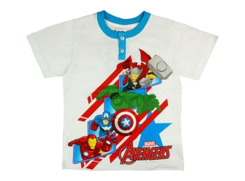 Avengers-Bosszúállók gombos fiú rövid ujjú póló (méret: 122-140)
