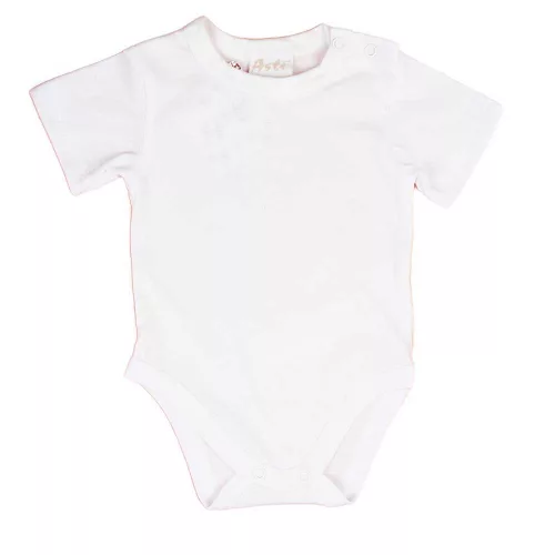 Egyszínű, rövid ujjú baba body