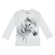 Lovas mintás hosszú ujjú lányka póló