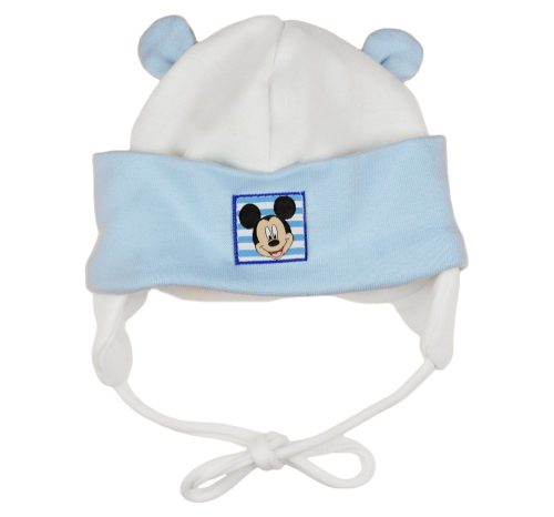 Disney Mickey fülvédős| megkötős baba sapka