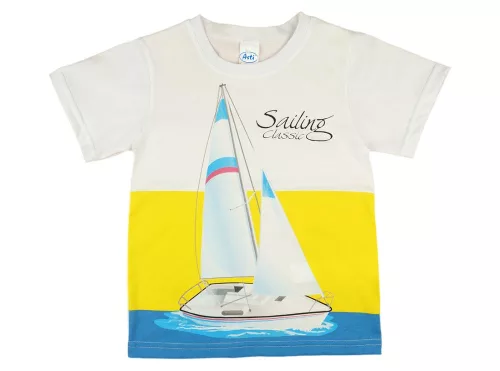 Vitorlás| rövid ujjú fiú póló (méret:104-152)