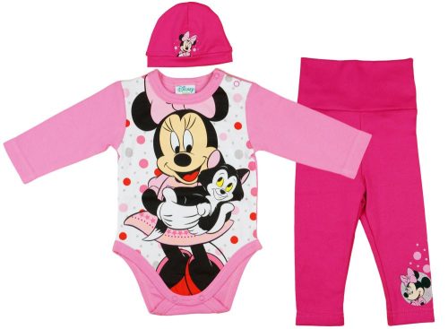 Disney Minnie 3 részes (sapka+nadrág+body) szett pöttyös