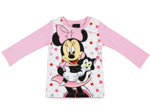 Disney Minnie lányka hosszú ujjú póló pötty