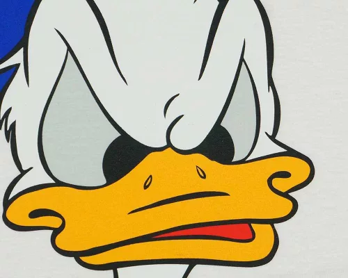 Rövid ujjú férfi póló Donald kacsa mintával